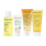 MARY COHR AROMATHERAPHY WEEKEND POUCH (CLEAN AROMATIC 30ML +AROMATIC MOISTURISING ESSENCES CREAM 15ML + SOFTENING ESSENCES BODY CARE 50ML+ ESSENCES SHOWER GEL 50ML)